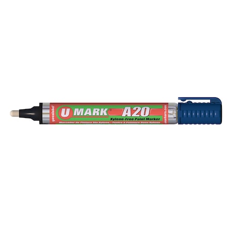 U-Mark A20 Paint Marker Blue Rev tip 12/bx 10702